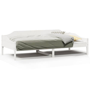 Letto senza Materasso Bianco 90x190 cm in Legno Massello Pino 850918
