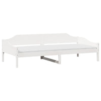 Letto senza Materasso Bianco 90x190 cm in Legno Massello Pino 850918
