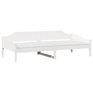 Letto senza Materasso Bianco 90x190 cm in Legno Massello Pino 850918