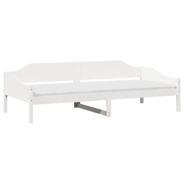 Letto senza Materasso Bianco 90x190 cm in Legno Massello Pino 850918
