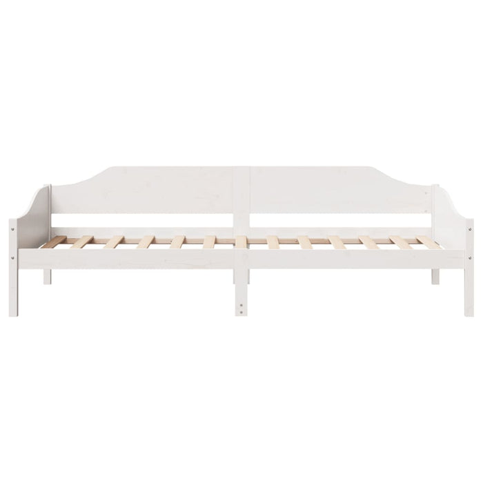 Letto senza Materasso Bianco 90x190 cm in Legno Massello Pino 850918