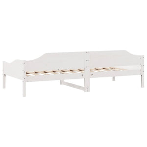 Letto senza Materasso Bianco 90x190 cm in Legno Massello Pino 850918