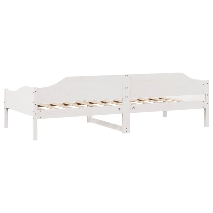 Letto senza Materasso Bianco 90x190 cm in Legno Massello Pino 850918