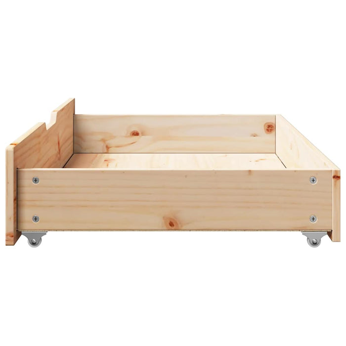 Cassettoni da Letto con Ruote 2 pz 95x55x17 cm in Legno di Pino
