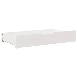 Cassettoni da Letto 2 pz Bianchi 95x55x17cm Legno Massello Pino