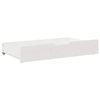 Cassettoni da Letto 2 pz Bianchi 95x55x17cm Legno Massello Pino 850921