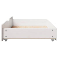 Cassettoni da Letto 2 pz Bianchi 95x55x17cm Legno Massello Pino 850921