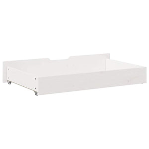 Cassettoni da Letto 2 pz Bianchi 95x55x17cm Legno Massello Pino
