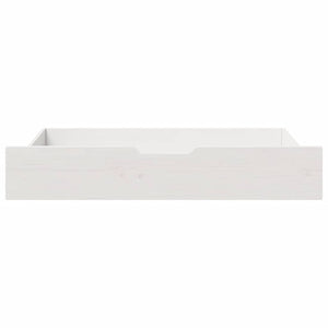 Cassettoni da Letto 2 pz Bianchi 90x55x17cm Legno Massello Pino 850924
