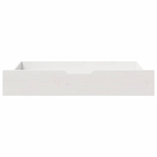 Cassettoni da Letto 2 pz Bianchi 90x55x17cm Legno Massello Pino 850924