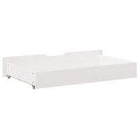 Cassettoni da Letto 2 pz Bianchi 90x55x17cm Legno Massello Pino 850924