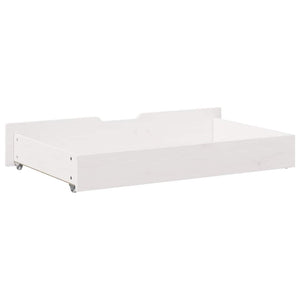 Cassettoni da Letto 2 pz Bianchi 90x55x17cm Legno Massello Pino 850924