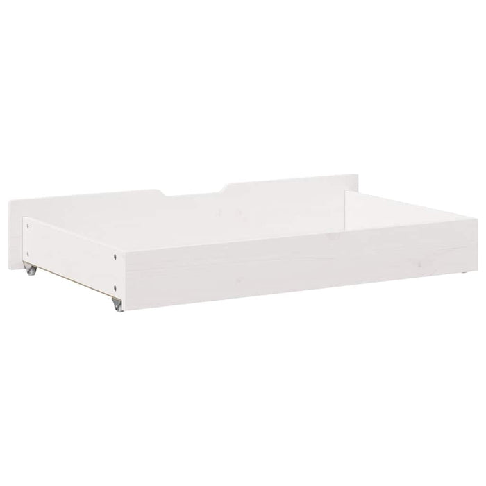 Cassettoni da Letto 2 pz Bianchi 90x55x17cm Legno Massello Pino 850924