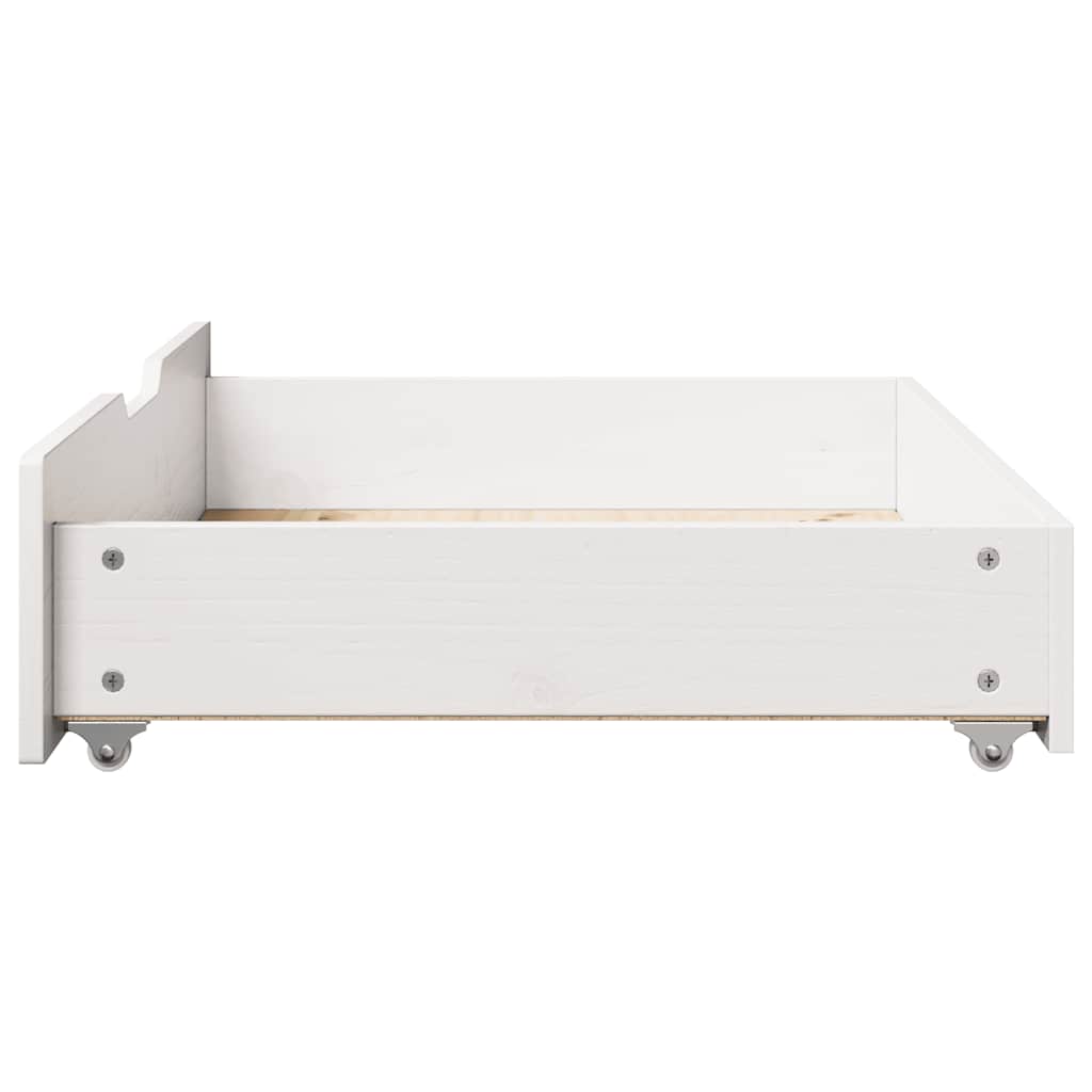 vidaXL Cassettoni da Letto 2 pz Bianchi 85x55x17 cm in Legno di Pino