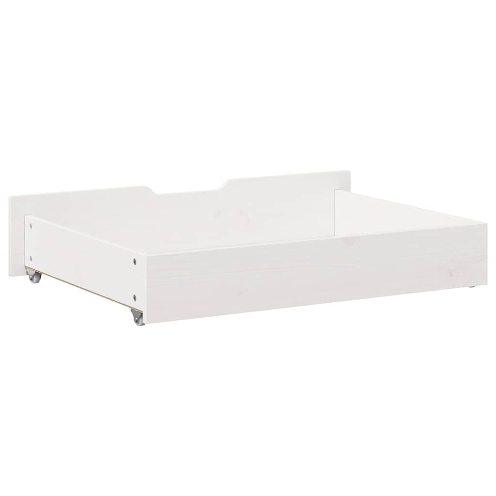 vidaXL Cassettoni da Letto 2 pz Bianchi 85x55x17 cm in Legno di Pino