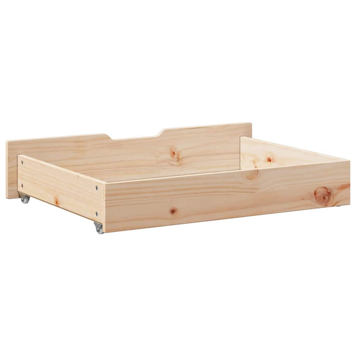 Cassettoni da Letto con Ruote 2 pz 80x55x17 cm in Legno di Pino 850929