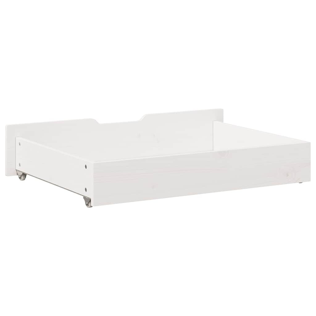 vidaXL Cassettoni da Letto 2 pz Bianchi 80x55x17 cm in Legno di Pino