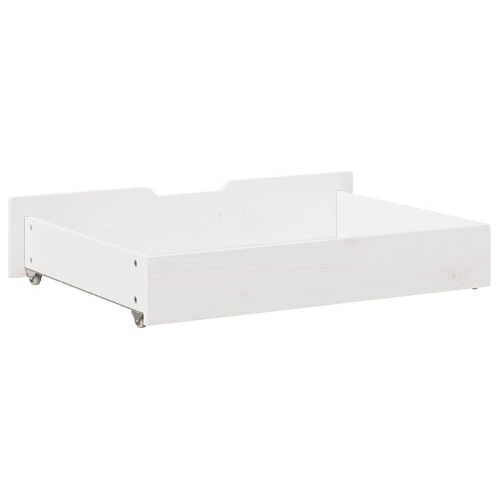 Cassettoni da Letto 2 pz Bianchi 80x55x17 cm in Legno di Pino 850930