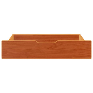 vidaXL Cassettoni per Letto 2pz Marrone Cera 80x55x17 cm Legno di Pino