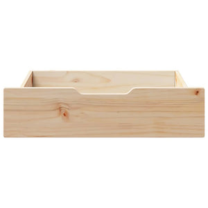 vidaXL Cassettoni da Letto con Ruote 2 pz 75x55x17 cm in Legno di Pino