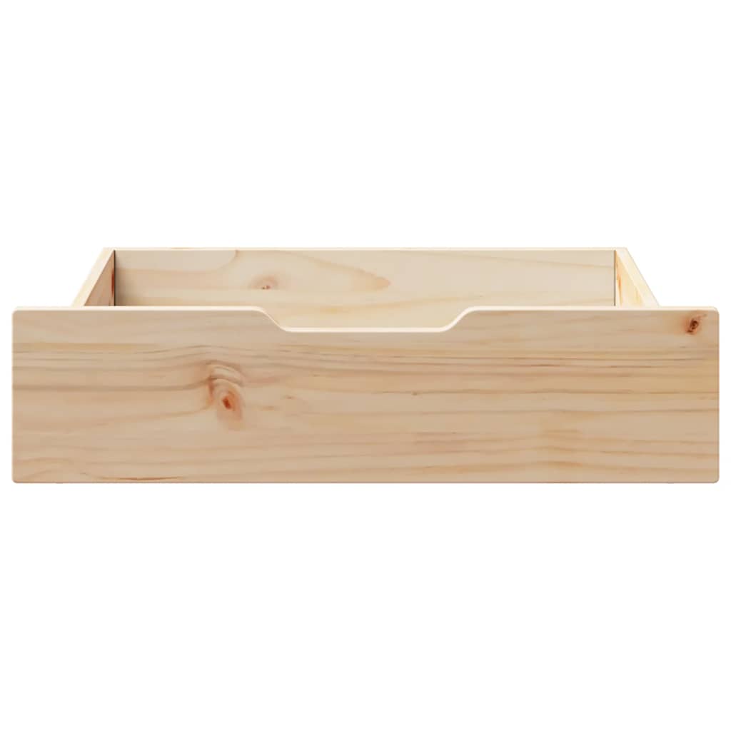 Cassettoni da Letto con Ruote 2 pz 75x55x17 cm in Legno di Pino 850932