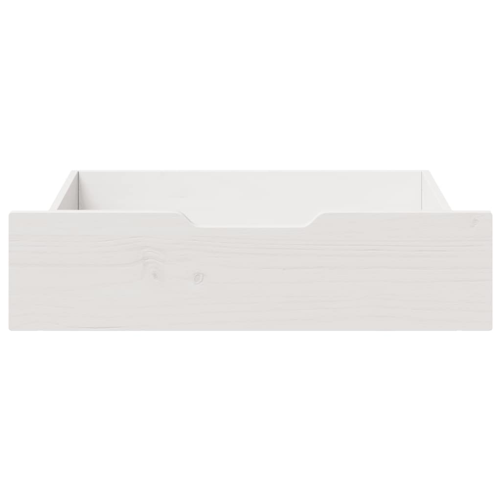 vidaXL Cassettoni da Letto 2 pz Bianchi 75x55x17 cm in Legno di Pino