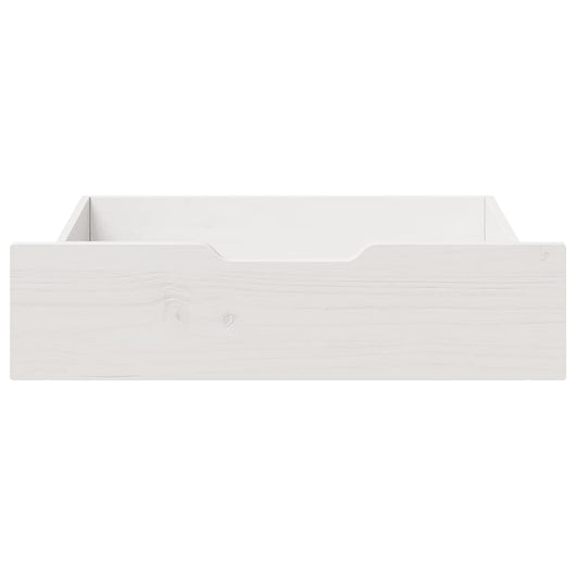Cassettoni da Letto 2 pz Bianchi 75x55x17 cm in Legno di Pino 850933