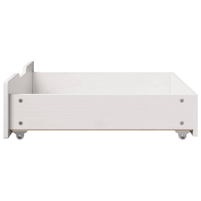 Cassettoni da Letto 2 pz Bianchi 75x55x17 cm in Legno di Pino 850933