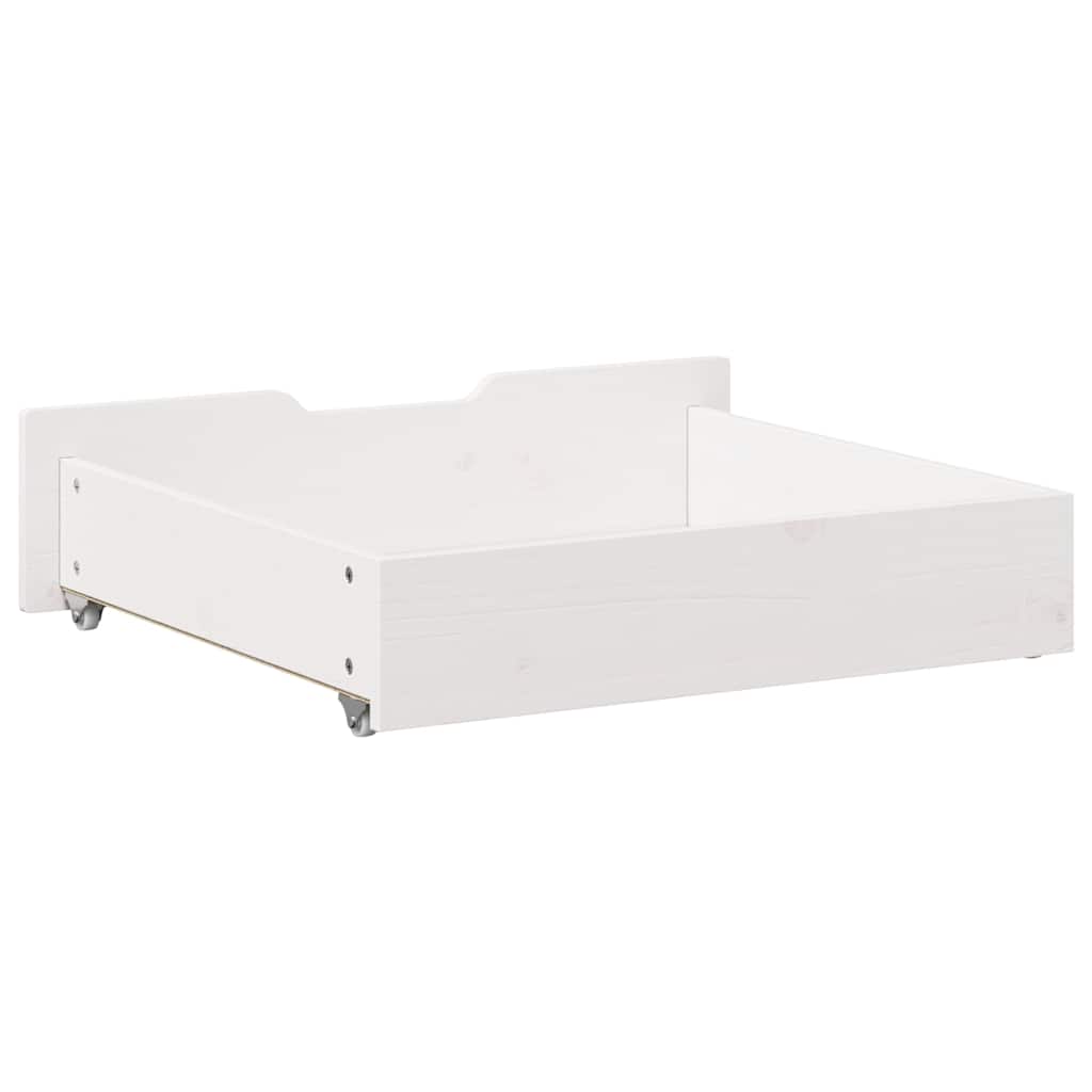 Cassettoni da Letto 2 pz Bianchi 75x55x17 cm in Legno di Pino 850933