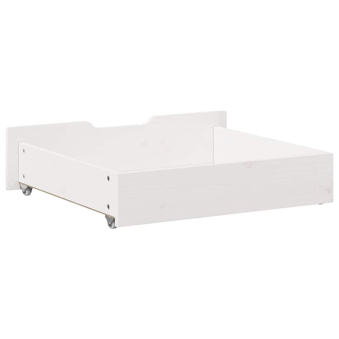 Cassettoni da Letto 2 pz Bianchi 75x55x17 cm in Legno di Pino 850933