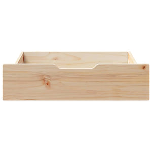 Cassettoni da Letto con Ruote 2 pz 65x55x17 cm in Legno di Pino