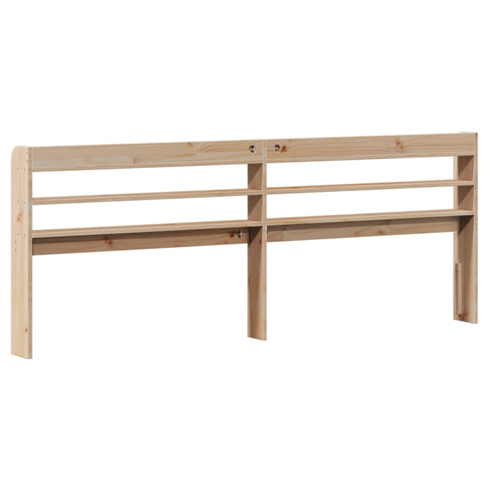 Testiera con Ripiani 180 cm in Legno Massello di Pino 850941