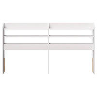 Testiera con Ripiani-Testata contenitore Bianca 160 cm in Legno Massello di Pino 354544