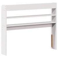 Testiera con Ripiani Bianca 100 cm in Legno Massello di Pino 850960