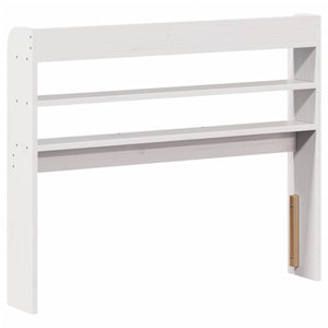 Testiera con Ripiani Bianca 100 cm in Legno Massello di Pino 850960