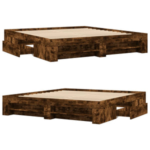 Giroletto senza Materasso Rovere Fumo 180x200 cm in Truciolato 3295454