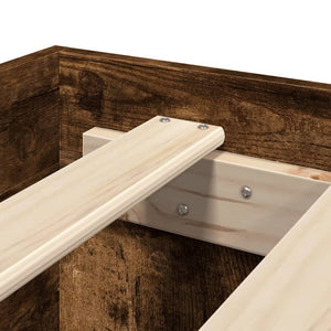 Giroletto senza Materasso Rovere Fumo 180x200 cm in Truciolato 3295454