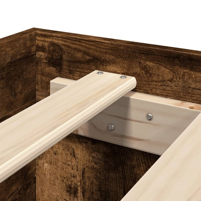 Giroletto senza Materasso Rovere Fumo 180x200 cm in Truciolato 3295454