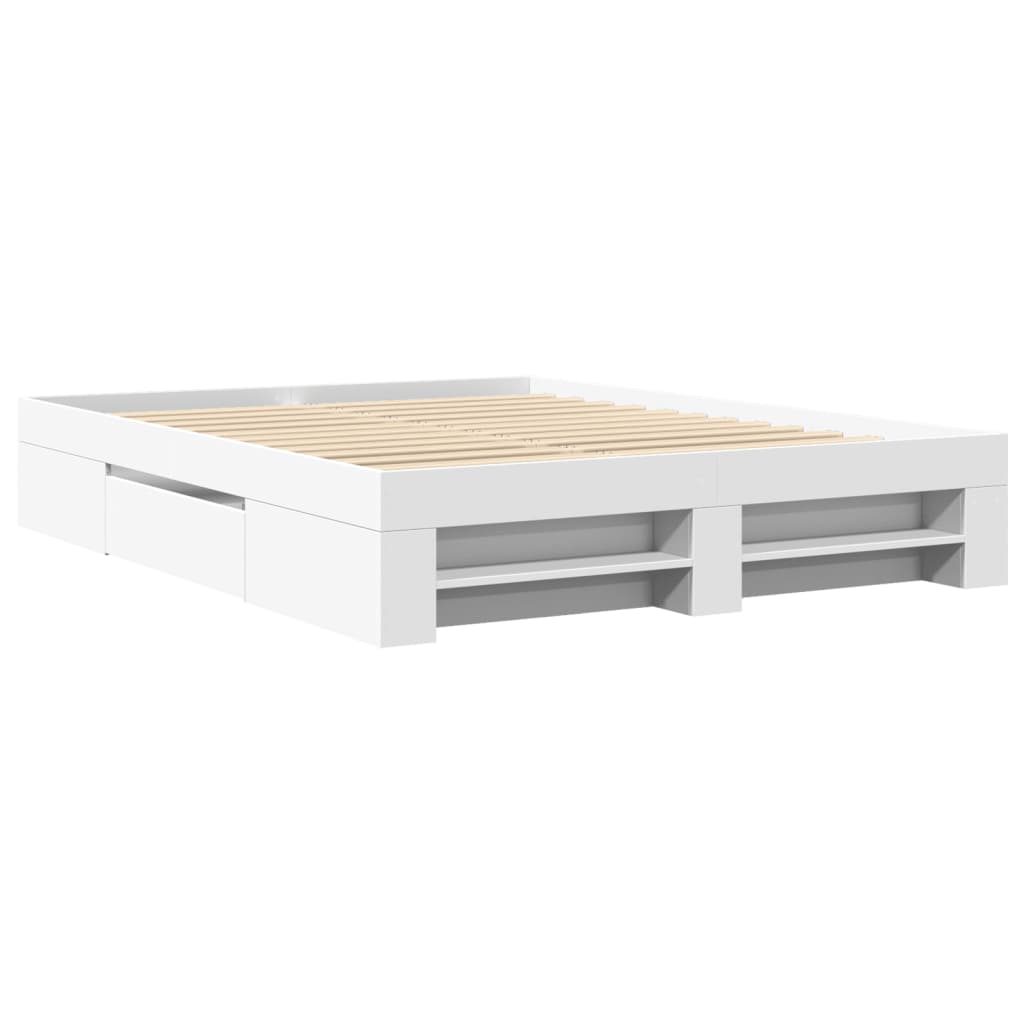 Giroletto-Struttura Letto Bianco 150x200 cm in Legno Multistrato 543093