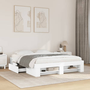 Giroletto-Struttura Letto Bianco 150x200 cm in Legno Multistrato 543093