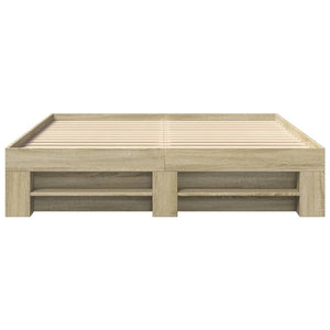 Giroletto senza Materasso-Struttura Letto Rovere Sonoma 150x200cm in Truciolato 416637