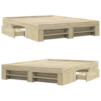 Giroletto senza Materasso-Struttura Letto Rovere Sonoma 150x200cm in Truciolato 416637