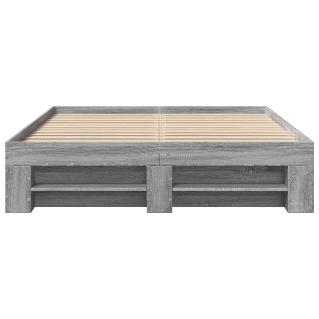 Giroletto-Struttura Letto Grigio Sonoma 140x200 cm in Legno Multistrato 974557