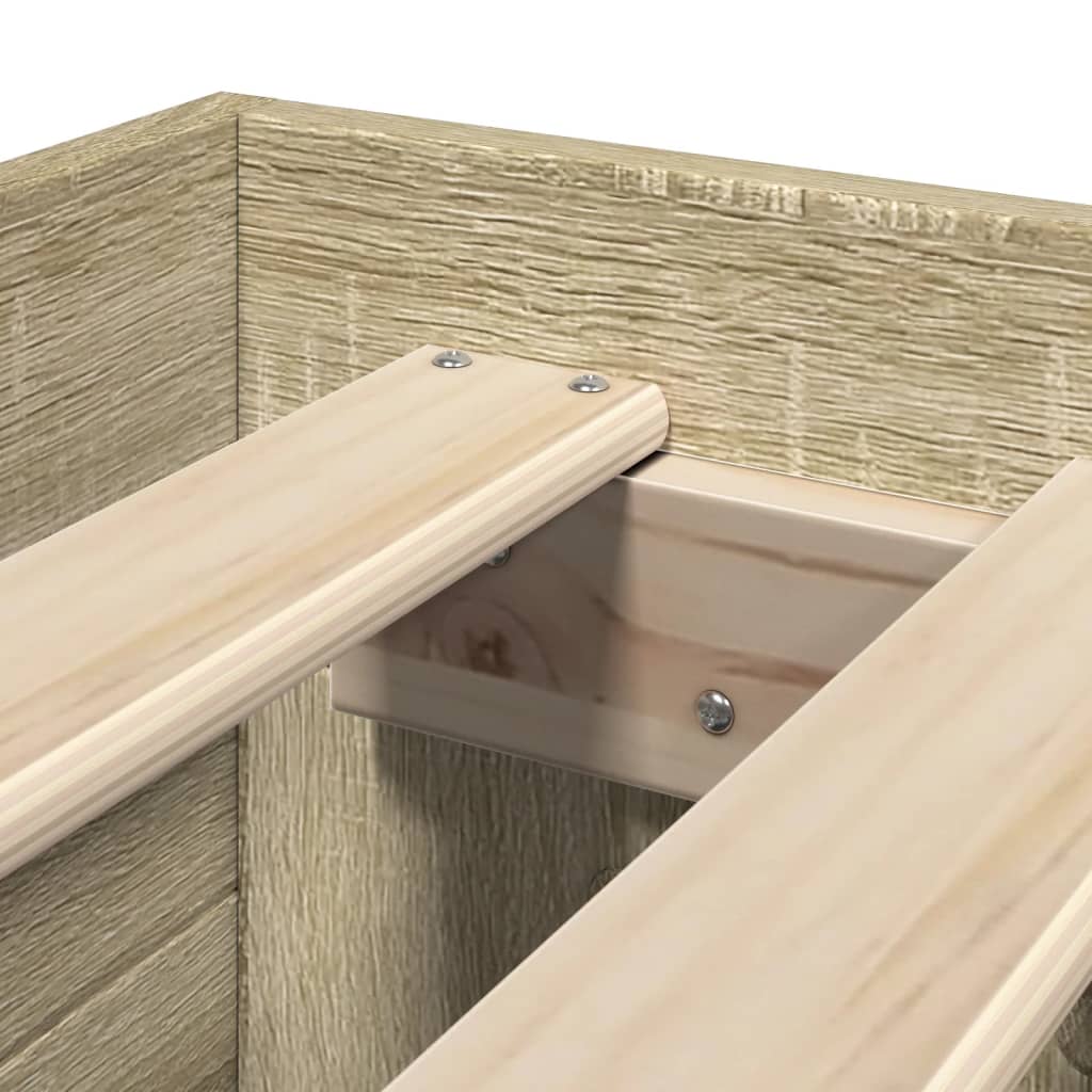 Giroletto senza Materasso-Struttura Letto Rovere Sonoma 100x200cm in Truciolato 413885