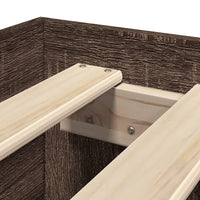 Giroletto senza Materasso-Struttura Letto Rovere Marrone 90x200cm in Truciolato 624511