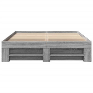 Giroletto-Struttura Letto Grigio Sonoma 135x190 cm in Legno Multistrato 605246
