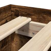 Giroletto senza Materasso-Struttura Letto Rovere Fumo 90x190 cm in Truciolato 438260