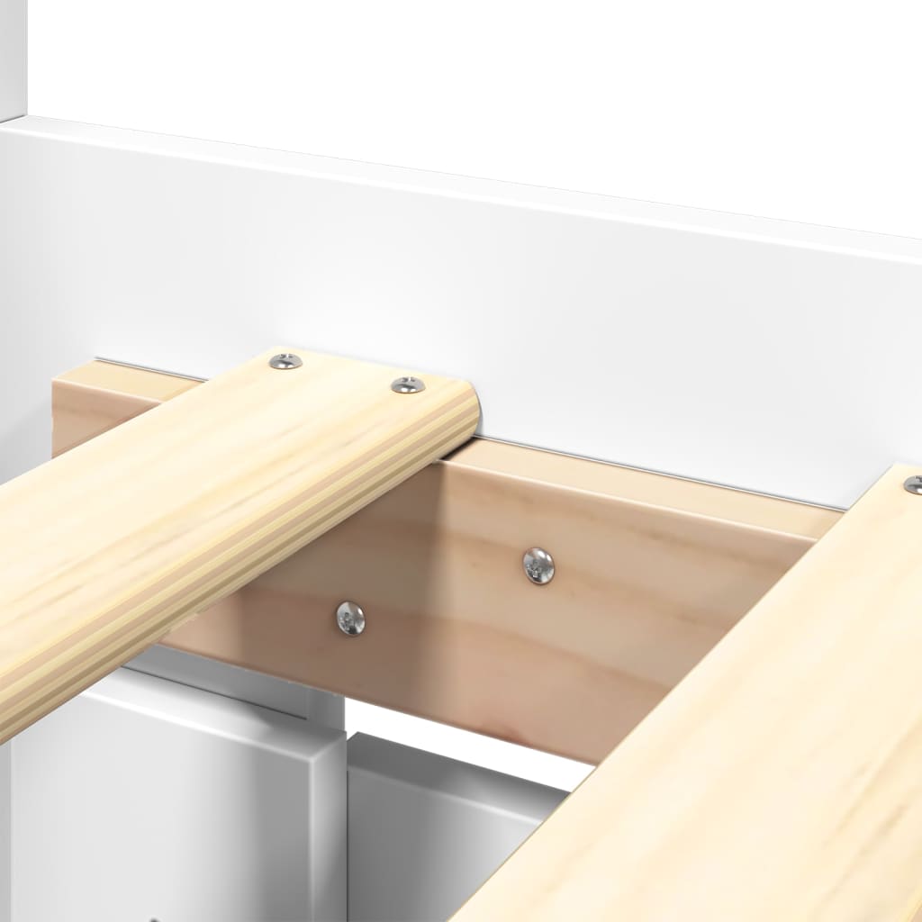 Giroletto con Testiera senza Materasso Bianco 180x200 cm 3295541