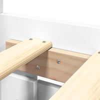 Giroletto con Testiera senza Materasso Bianco 180x200 cm 3295541