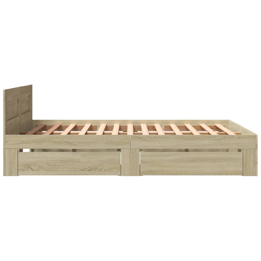 Giroletto Testiera Rovere Sonoma 160x200 cm Legno Multistrato